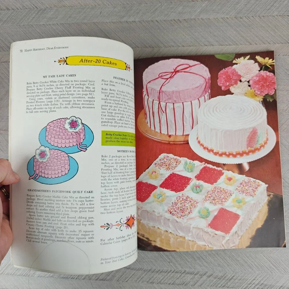 Betty Crockers Cake & Frosting Mix Cookbook First Edition 1966 Golden Press